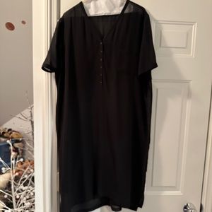 Eileen Fisher Silk Overlay Dress